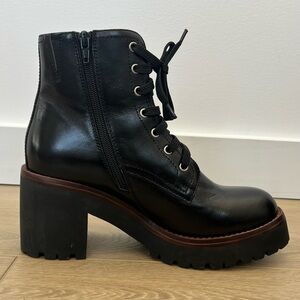 Jeffrey Campbell Black Lace Up Boots